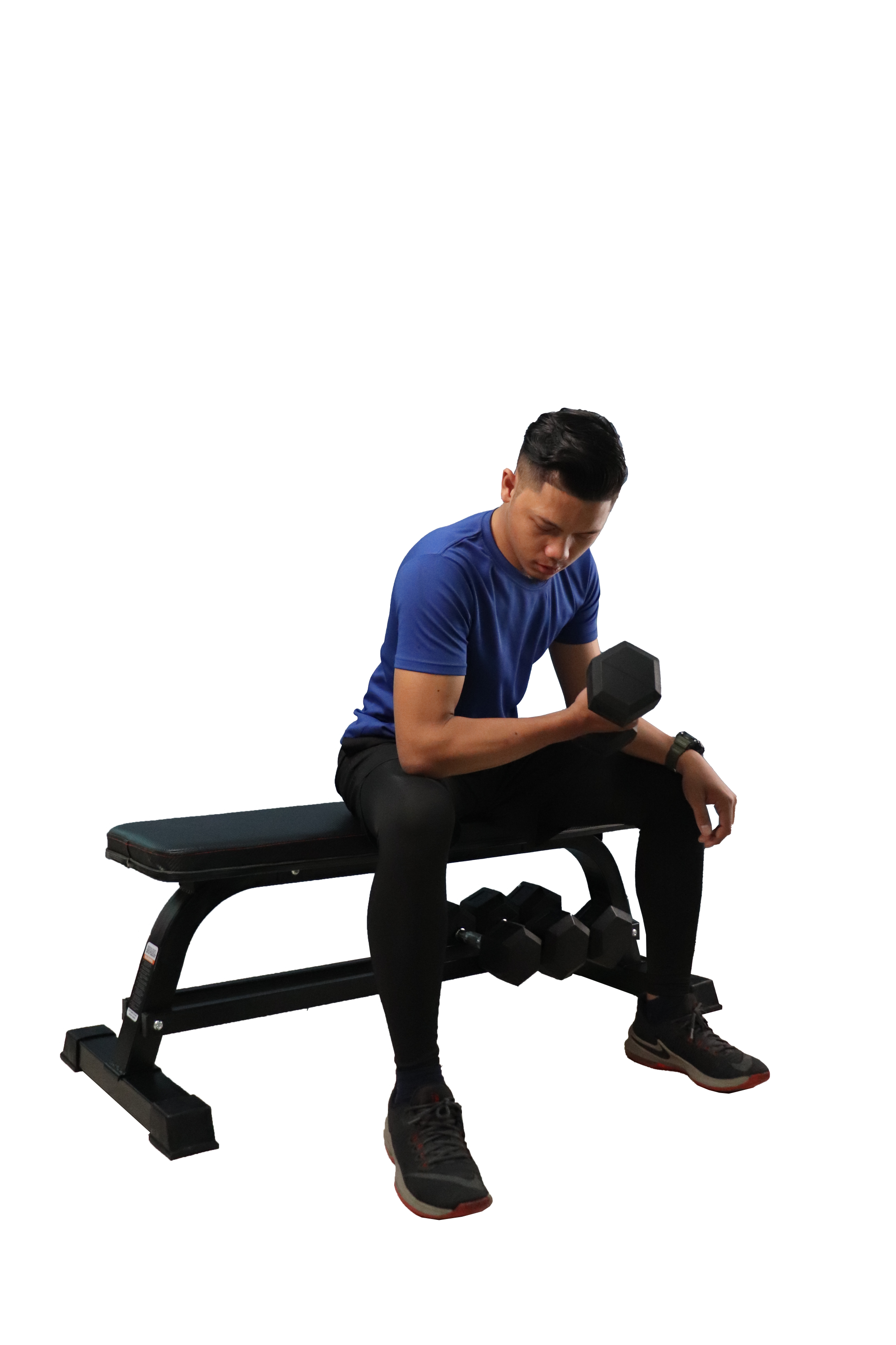 Flat Bench with Dumbbell Storage Rack Gym Bench