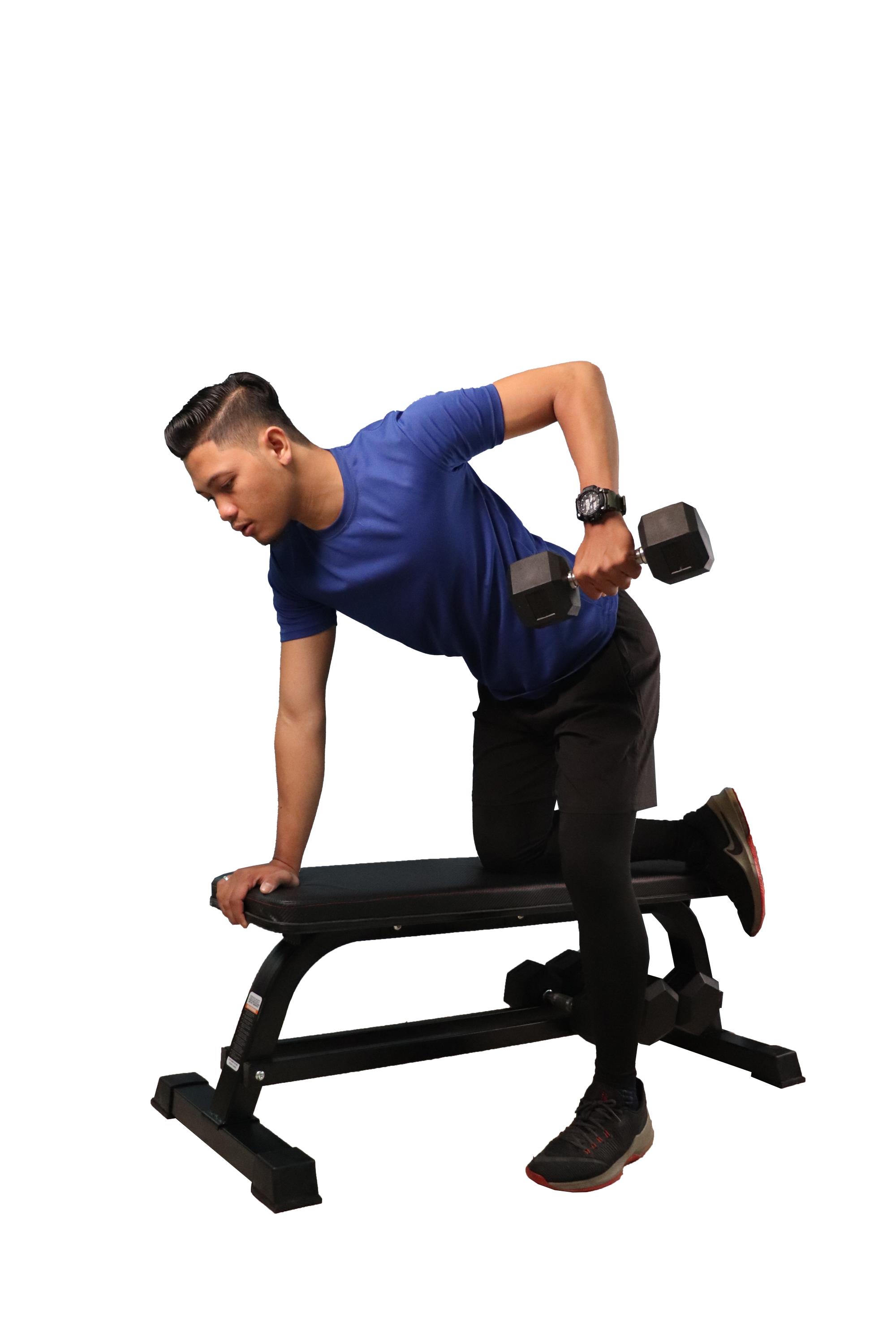 Flat Bench with Dumbbell Storage Rack Gym Bench