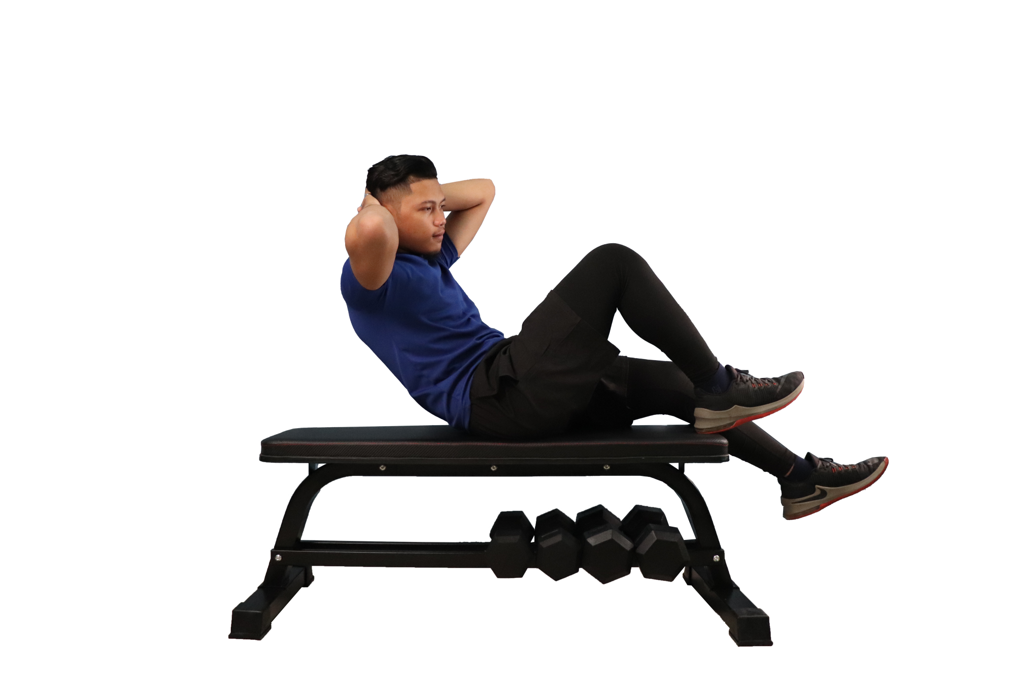 Flat Bench with Dumbbell Storage Rack Gym Bench