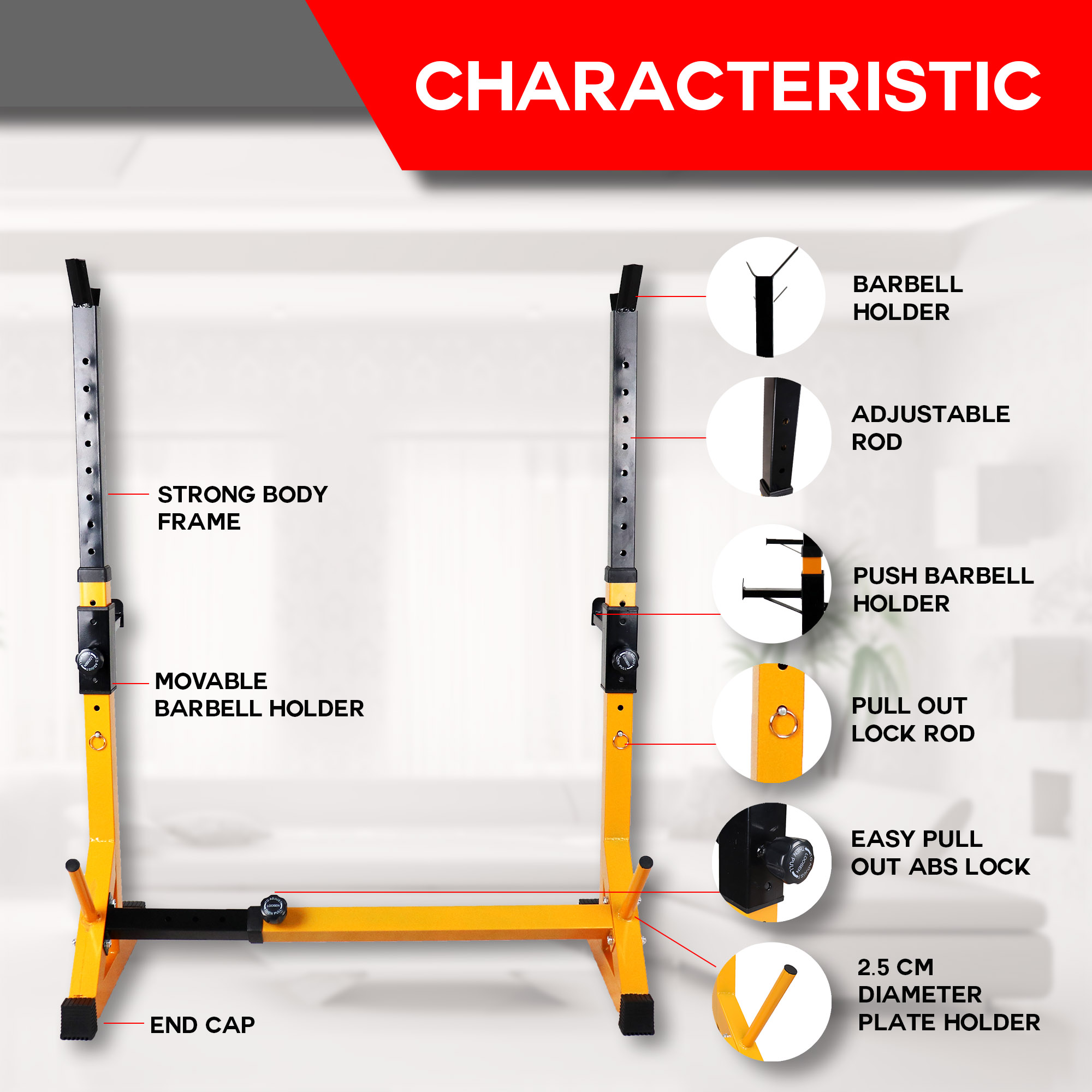 Squat Rack (Adjustable)